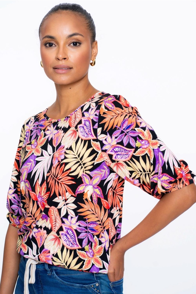 ELLA T SHIRT MET PRINT 52137 60 Coral/Purple
